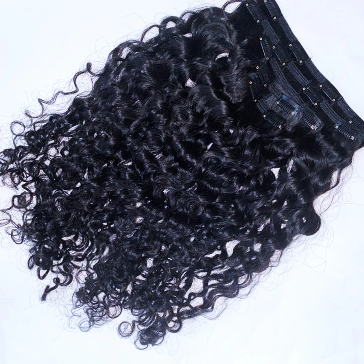 Raw Cambodian Curly Wave Clip-Ins - Image 3
